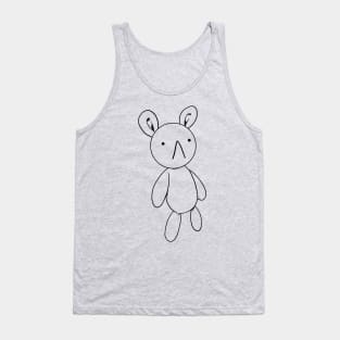 Transparent Art Rabbit Bunny Sketch Style Meiruko Tank Top